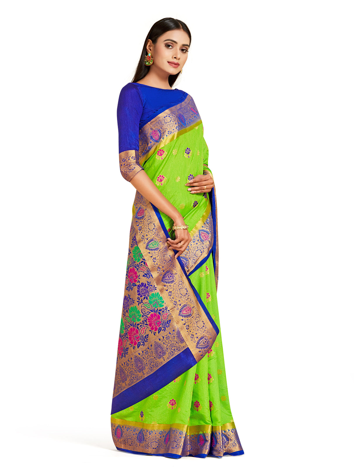 Mimosa Womens Art Silk Saree Dharmavaram Liril Color