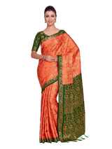 Mimosa Womens Art Silk Saree Kanjivaram Peach Color