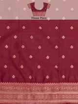 Mimosa Women's Woven Design Kanjivaram Style Art Silk Saree With Blouse Piece : SA00001252MRFREE