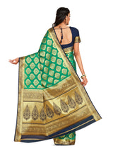 Mimosa Womens Crepe Saree Mysore Silk Rama Color