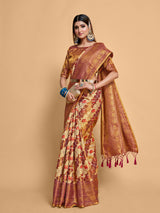 Mimosa Women's Woven Design Kanjivaram Art Silk Saree With Blouse Piece : SA00001232MJFREE