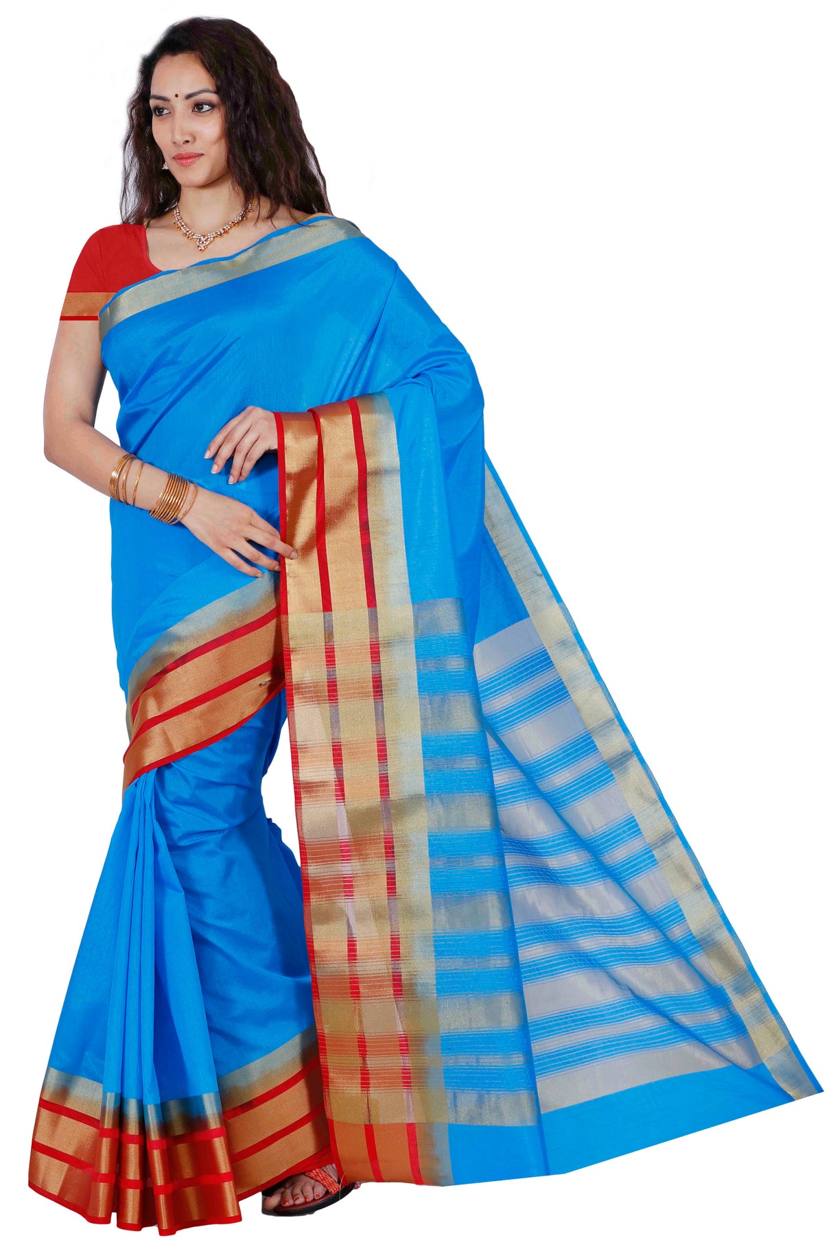 Mimosa Womens Art Silk Saree Kanjivaram Ananda Color