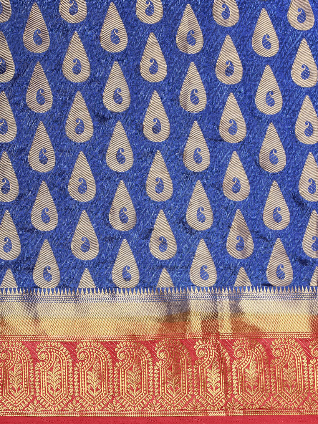 Mimosa Womens Art Silk Saree Kanjivaram Royal Blue Color