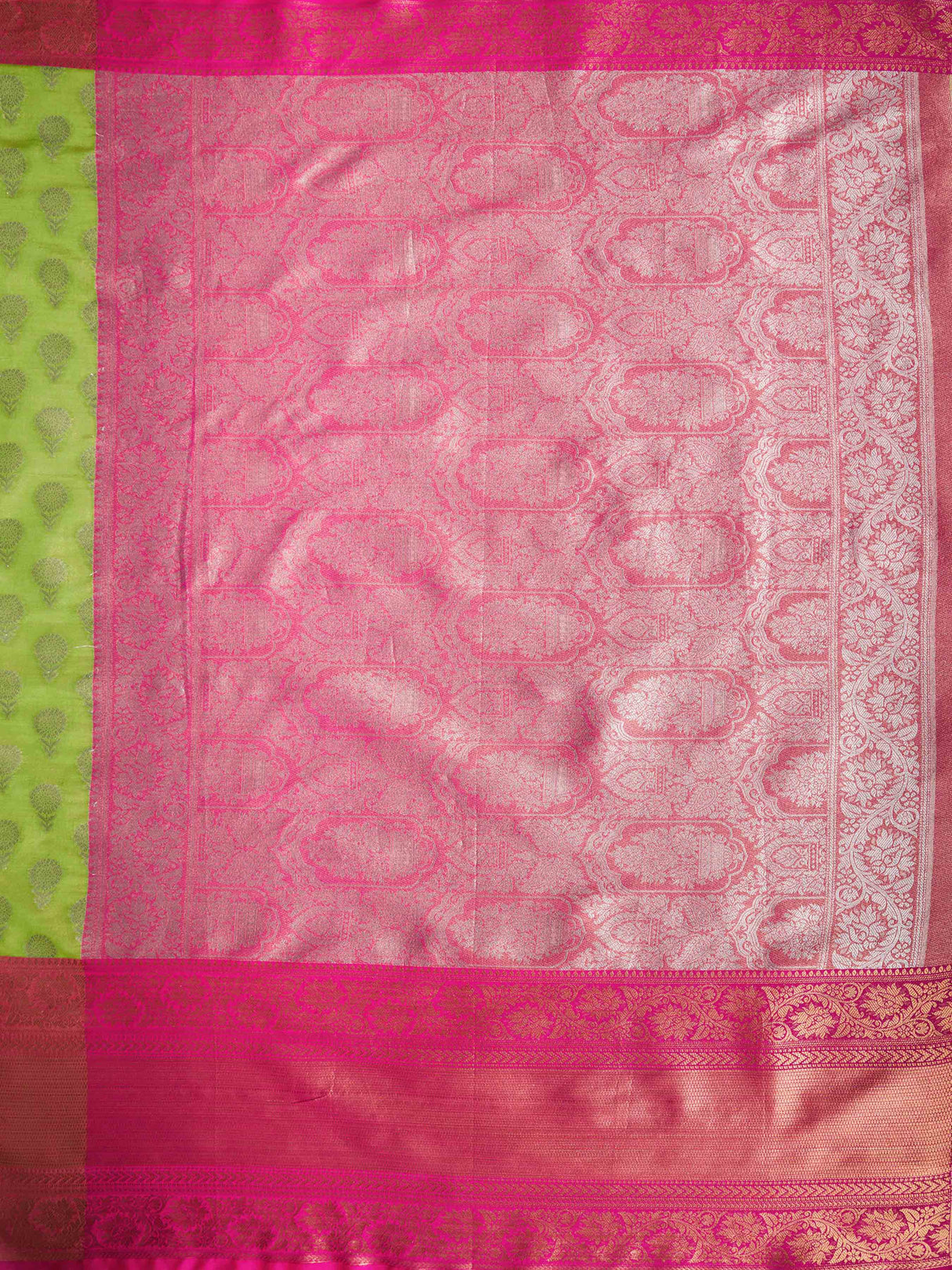 Mimosa Womens Art Silk Saree Kanjivaram Liril Color