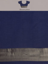 Mimosa Womens Art Silk Saree Kanjivaram Navy Blue Color