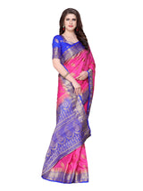 Mimosa Womens Art Silk Saree Kanjivaram Pink Color