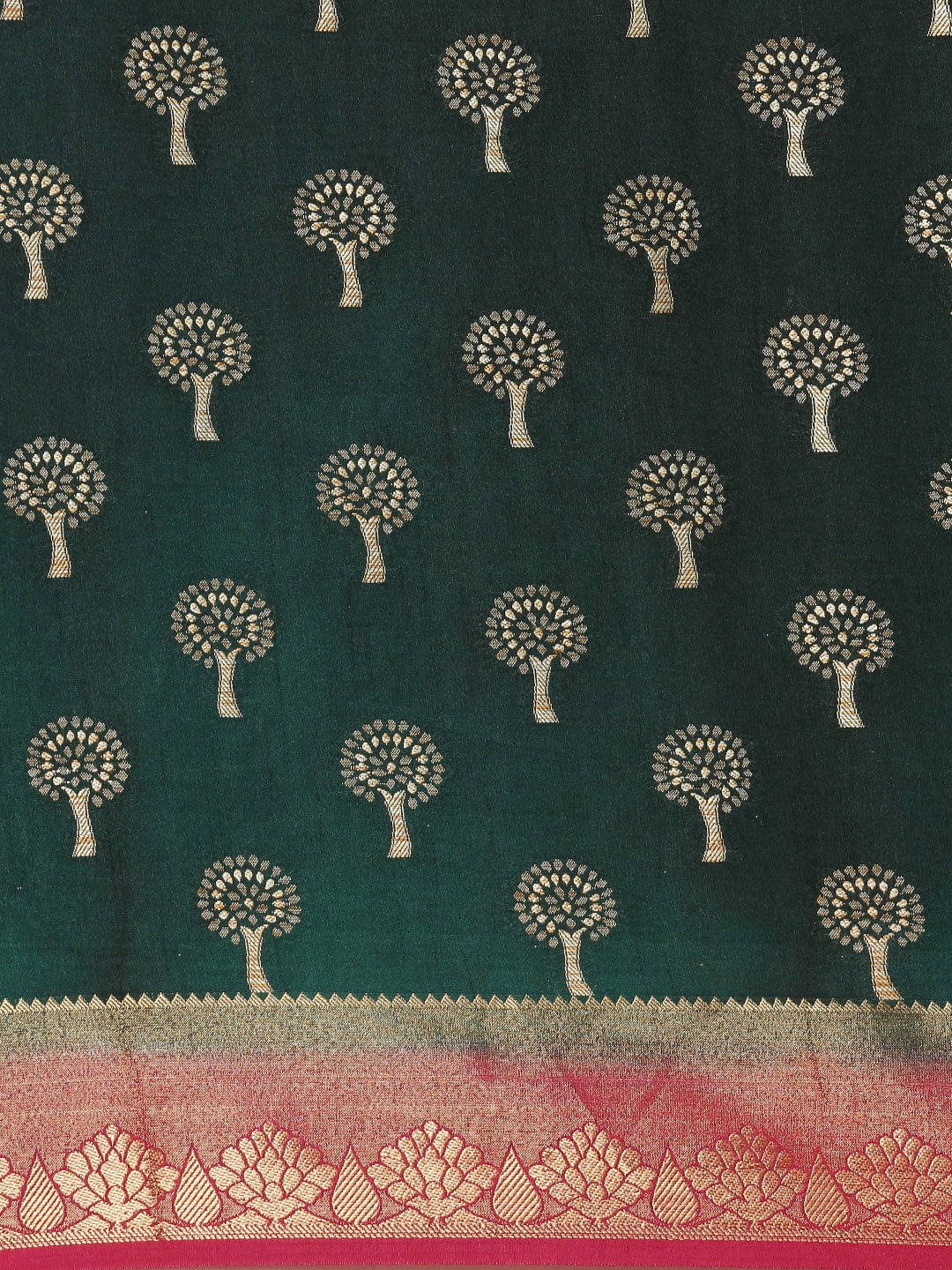 Mimosa Womens Art Silk Saree Kanjivaram BGreen Color