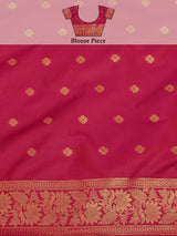 Mimosa Women's Woven Design Kanjivaram Style Art Silk Saree With Blouse Piece : SA00001376RNFREE