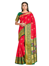 Mimosa Womens Art Silk Saree Dharmavaram Strawberry Color