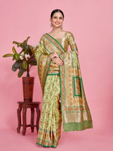 Mimosa Women's Woven Design Patola Style Art Silk Saree With Blouse Piece : SA00001378PSFREE