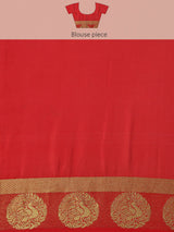 Mimosa Womens Crepe Saree Mysore Silk Black Color