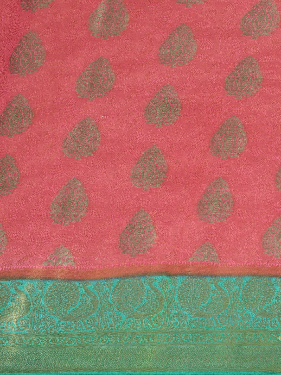 Mimosa Womens Art Silk Saree Kanjivaram Gajjari Color