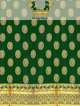 Mimosa Womens Art Silk Saree Kanjivaram BGreen Color