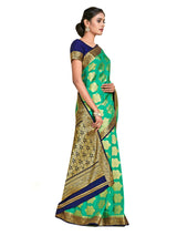 Mimosa Womens Crepe Saree Mysore Silk Rama Color