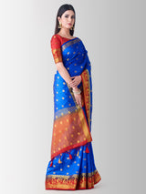 Mimosa Womens Art Silk Saree Kanjivaram Royal Blue Color