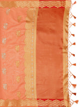 Mimosa Women's Woven Design Banarasi Orgenza Saree With Blouse Piece : SA0000864PC