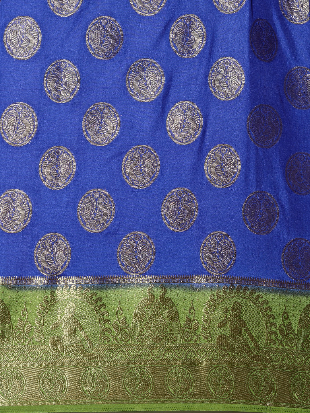 Mimosa Womens Art Silk Saree Kanjivaram Royal Blue Color