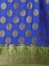 Mimosa Womens Art Silk Saree Kanjivaram Royal Blue Color