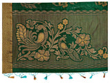 Mimosa Womens Art Silk Saree Kanjivaram BGreen Color