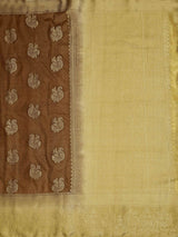 Mimosa Womens Art Silk Saree Kanjivaram Brown Color