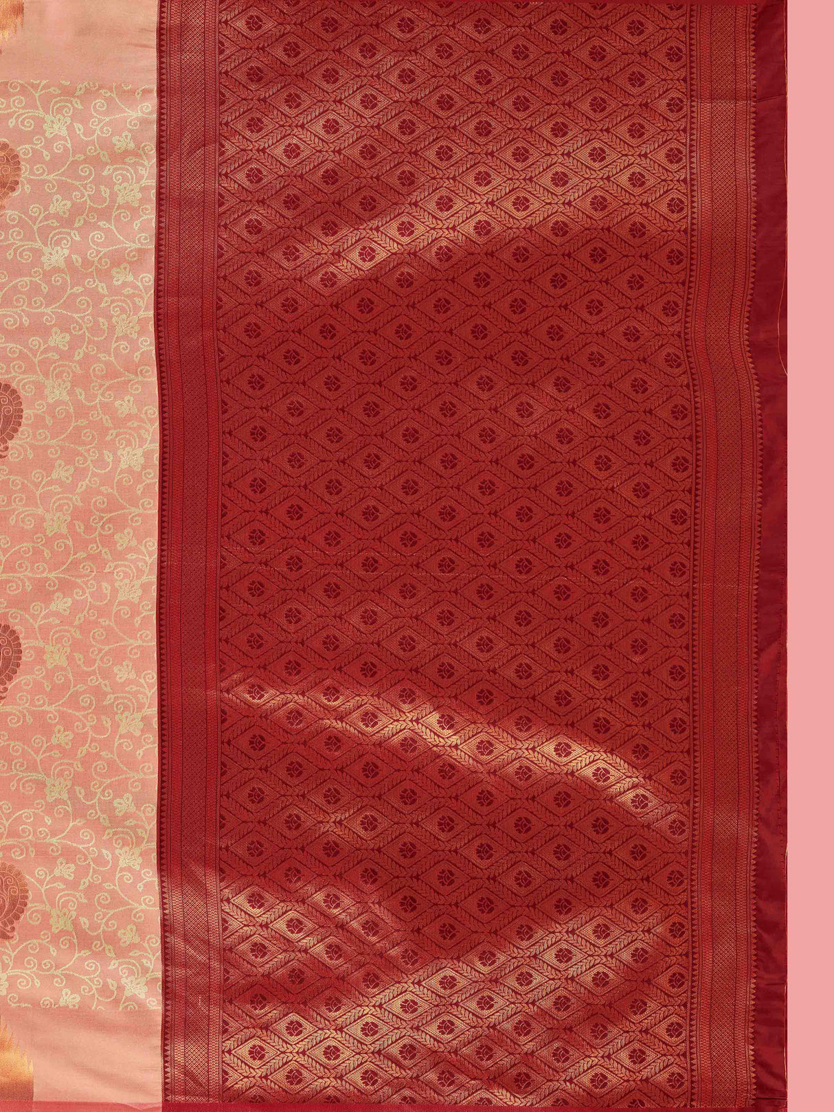 Mimosa Women's Woven Design Kanjivaram Style Art Silk Saree With Blouse Piece : SA00001415PSFREE