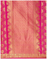 Mimosa Womens Art Silk Saree Kanjivaram Rani Color