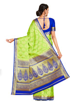 Mimosa Womens Crepe Saree Mysore Silk Liril Color