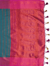 Mimosa Women's Woven Design Kanjivaram Art Silk Saree With Blouse Piece : SA0000914SF