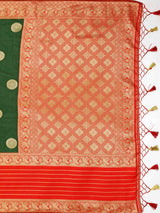 Mimosa Women's Woven Design Kanjivaram Style Art Silk Saree With Blouse Piece : SA0000869BG