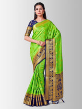 Mimosa Womens Art Silk Saree Kanjivaram Liril Color