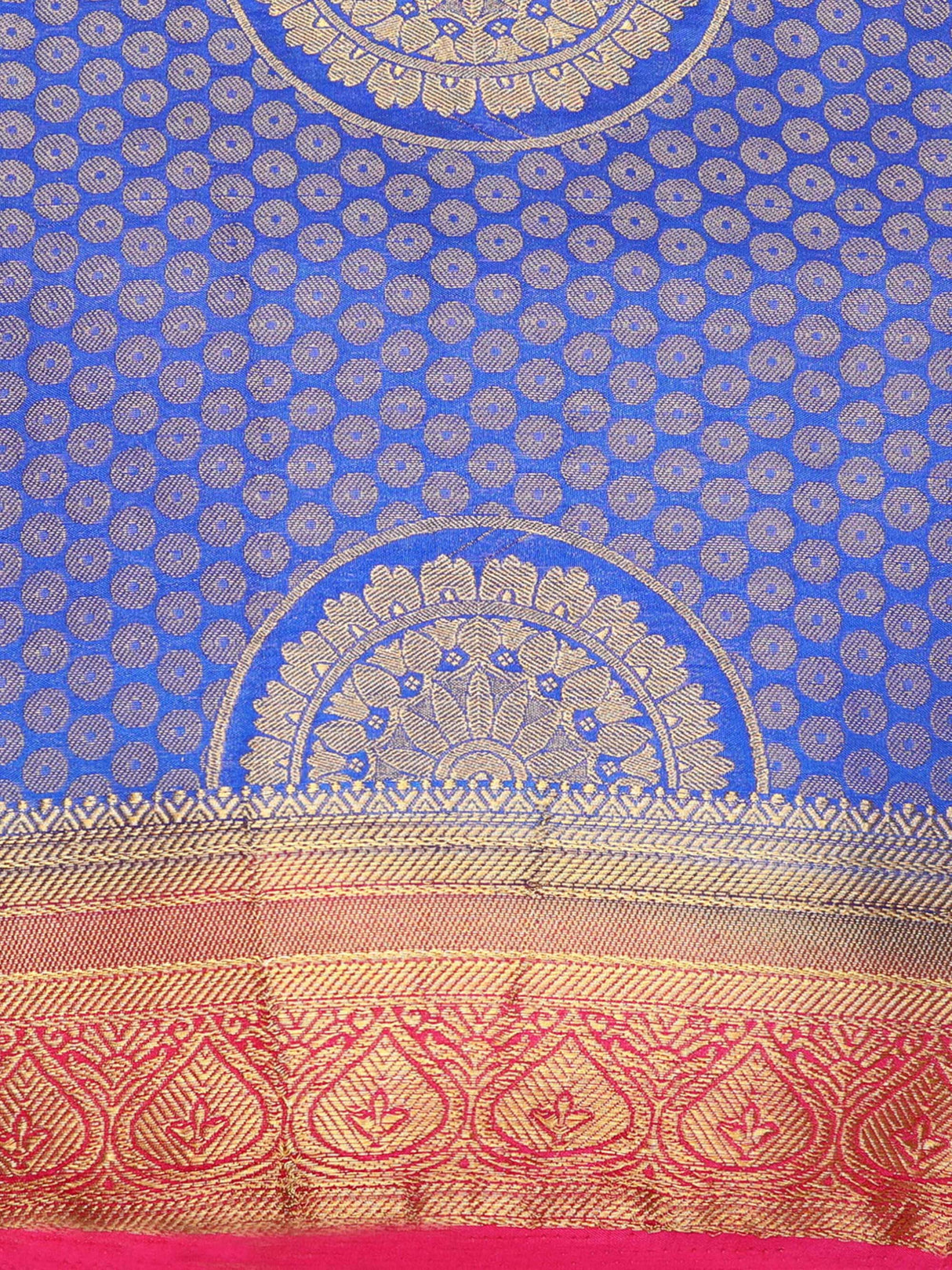 Mimosa Womens Art Silk Saree Kanjivaram Royal Blue Color