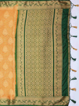 Mimosa Womens Art Silk Saree Kanjivaram Mustard Color