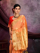 Mimosa Women's Woven Design Bishnupur Art Silk Saree With Blouse Piece : SA0000865PC