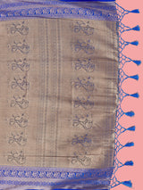 Mimosa Women's Woven Design Kanjivaram Style Art Silk Saree With Blouse Piece : SA0000374ANFREE