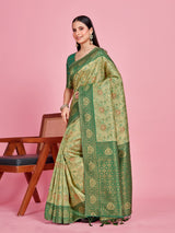 Mimosa Women's Woven Design Kanjivaram Style Art Silk Saree With Blouse Piece : SA00001251PSFREE