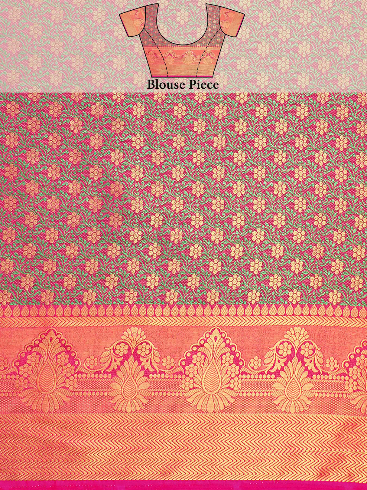 Mimosa Womens Art Silk Saree Kanjivaram Gajjari Color