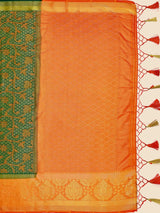 Mimosa Womens Art Silk Saree Kanjivaram Green Color