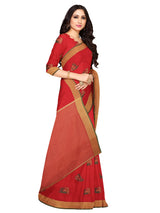 Mimosa Womens Art Silk Saree Kanjivaram Red Color