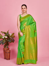 Mimosa Women's Woven Design Kanjivaram Style Art Silk Saree With Blouse Piece : SA00001384PGFREE