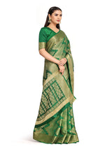 Mimosa Womens Art Silk Saree Kanjivaram Green Color