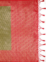 Mimosa Women's Woven Design Kanjivaram Art Silk Saree With Blouse Piece : SA0000892BG