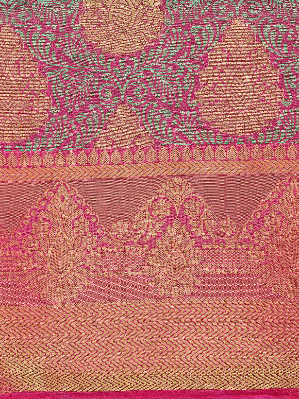 Mimosa Womens Art Silk Saree Kanjivaram Gajjari Color