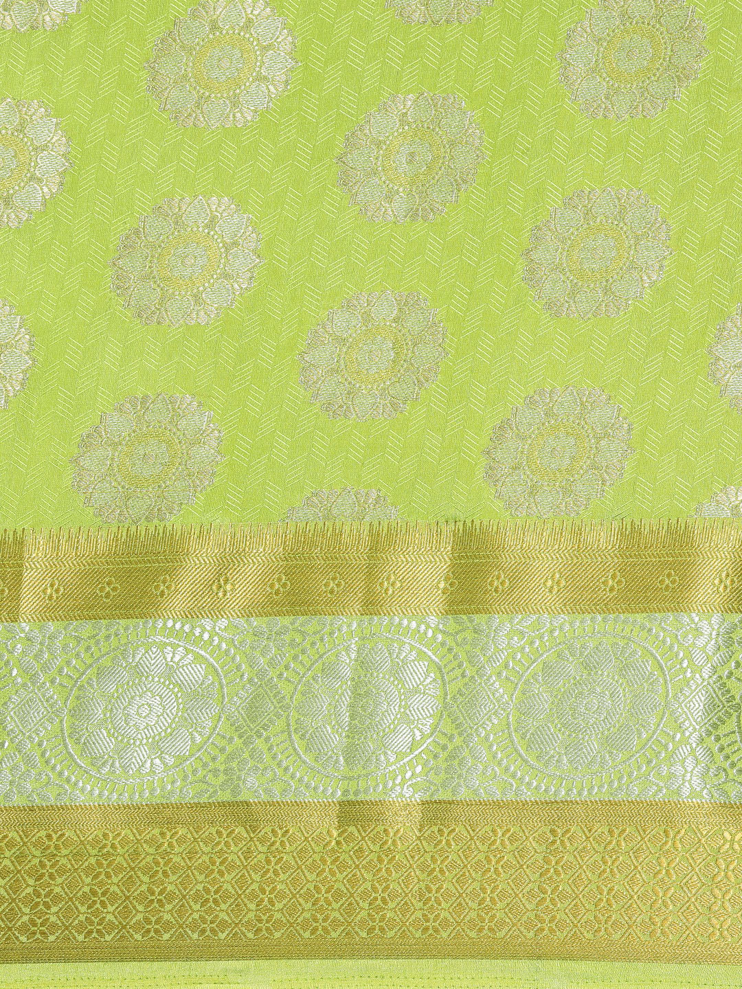 Mimosa Womens Art Silk Saree Kanjivaram Pista Color