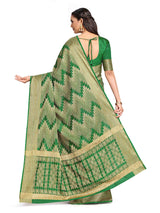 Mimosa Womens Art Silk Saree Kanjivaram Green Color