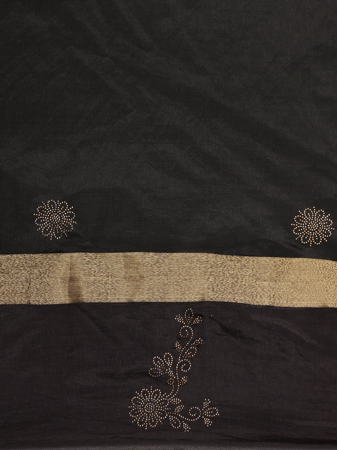 Mimosa Womens Art Silk Saree Banarasi Black Color