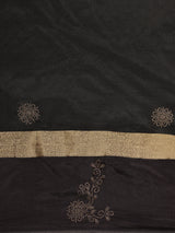 Mimosa Womens Art Silk Saree Banarasi Black Color