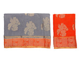 Mimosa Womens Art Silk Saree Kanjivaram Grey Color