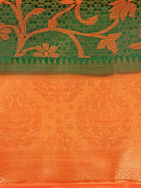 Mimosa Womens Art Silk Saree Kanjivaram Green Color