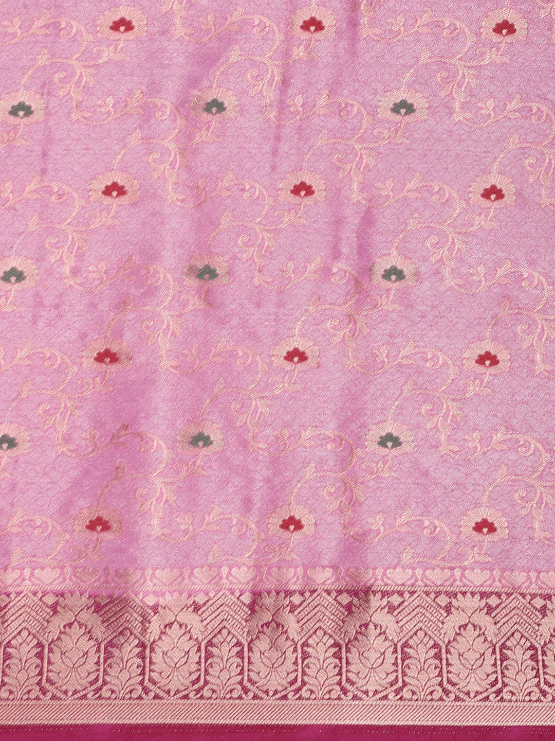 Mimosa Womens Art Silk Saree Kanjivaram Pink Color