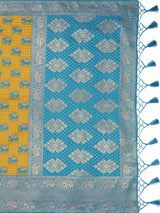 Mimosa Women's Woven Design Kanjivaram Art Silk Saree With Blouse Piece : SA0000901LM